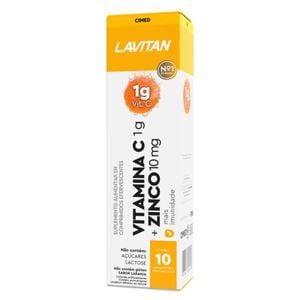 Lavitan Vitamina C + Zinco 10 Comprimidos Efervecentes Cimed