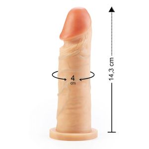 Pênis Ultra Realístico Maciço 14,3 X 4cm Linha Real Dick Sexy Fantasy