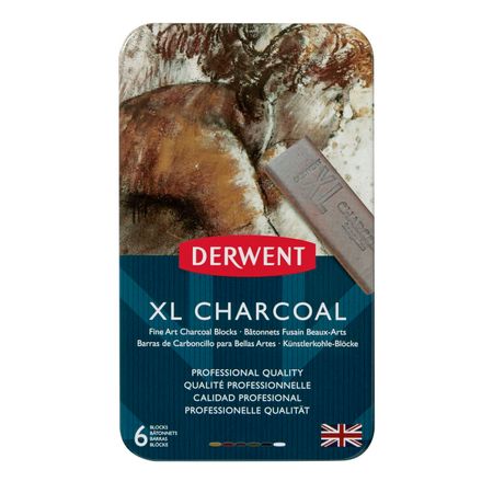 Kit Derwent Xl Charcoal C/ 6 Cores