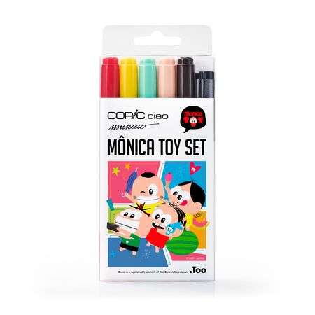 Kit Copic Ciao × Mônica Toy C/ 6 Unidades (edição Limitada)