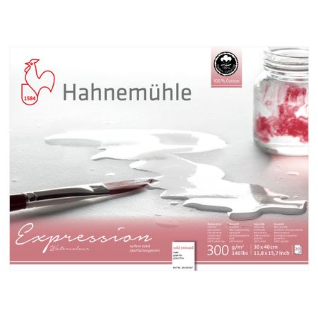 Papel Hahnemühle Expression Watercolour A3 300g/m² 20 Folhas