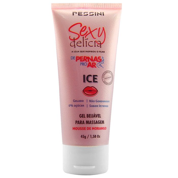 MOUSSE DE MORANGO ICE DE PERNAS PARA O AR 45G - PESSINI MOUSSE DE MORANGO ICE DE PERNAS PARA O AR 45G - PESSINI