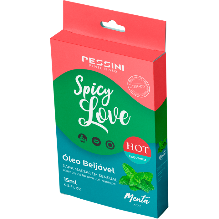 SPICY LOVE GEL BEIJÁVEL HOT MENTA 15ML - PESSINI SPICY LOVE GEL BEIJÁVEL HOT MENTA 15ML - PESSINI
