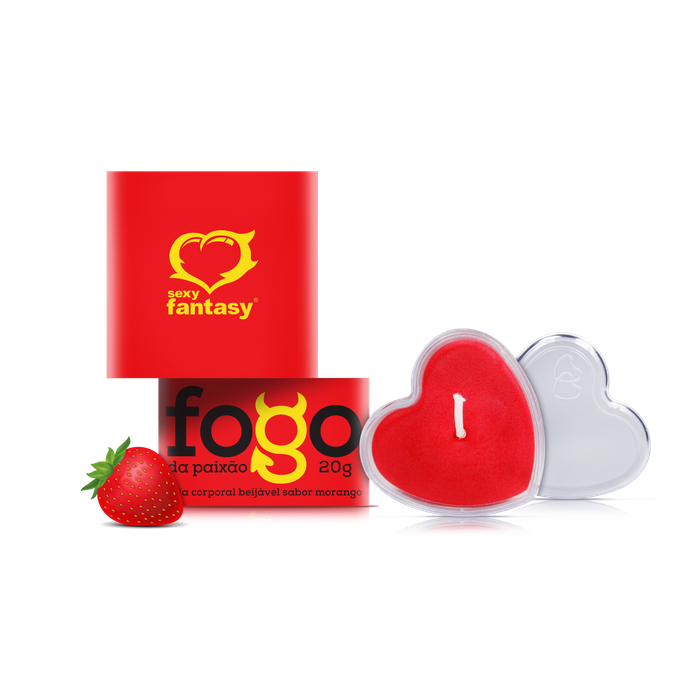 FOGO DA PAIXÃO VELA BEIJÁVEL MORANGO 1UN - SEXY FANTASY FOGO DA PAIXÃO VELA BEIJÁVEL MORANGO 1UN - SEXY FANTASY
