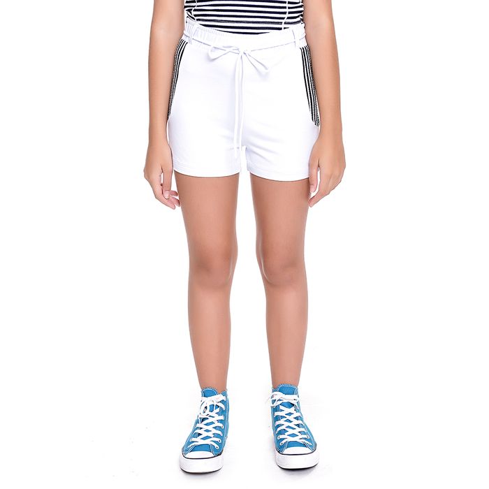Short Kids Amofany Com Recortes Listrados Short Kids Amofany Com Recortes Listrados
