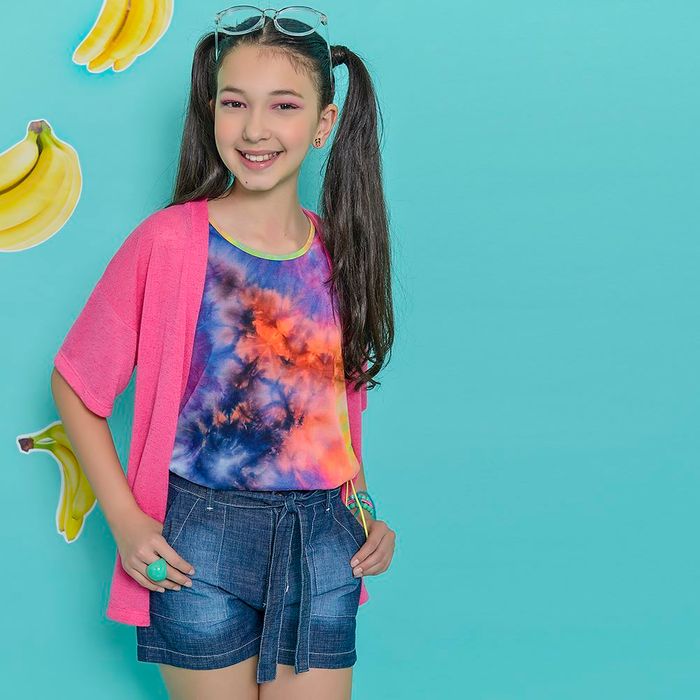 Blusa Luluca By Amofany Regata Kids Em Malha Tie Dye Blusa Luluca By Amofany Regata Kids Em Malha Tie Dye