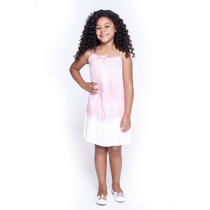 Vestido Kids Tie Dye Drapeado Vestido Kids Tie Dye Drapeado