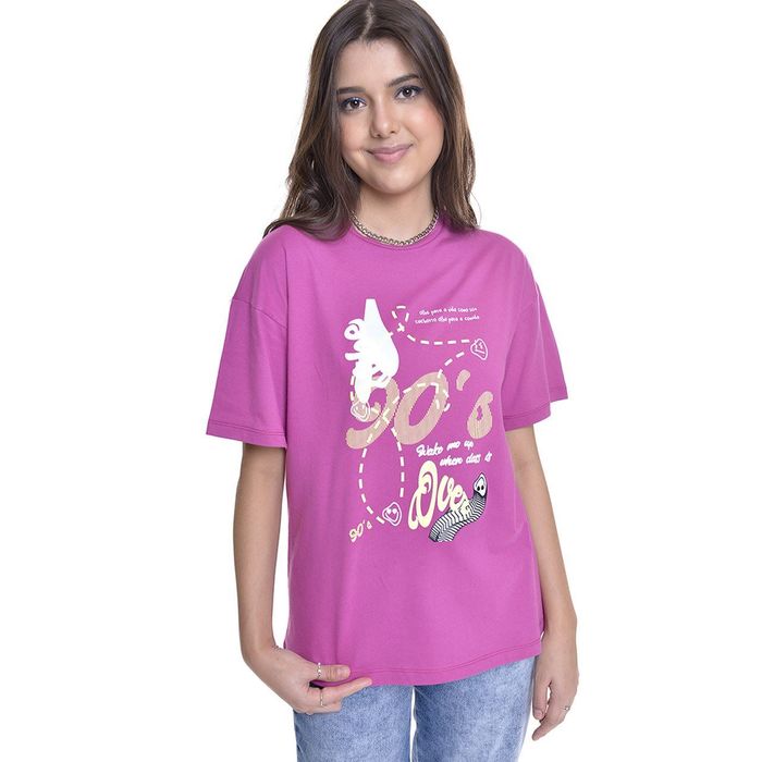 Camiseta Oversized Juvenil Feminino Amofany When Class Is Over Camiseta Oversized Juvenil Feminino Amofany When Class Is Over