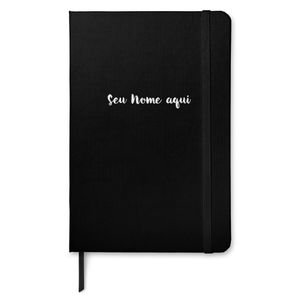 Caderno Com Nome Personalizado taccbook® cor Preta 14x21