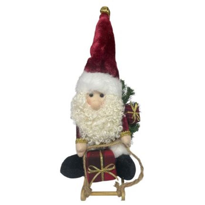 Enfeite Natalino Papai Noel No Trenó Enfeite Natalino Papai Noel No Trenó