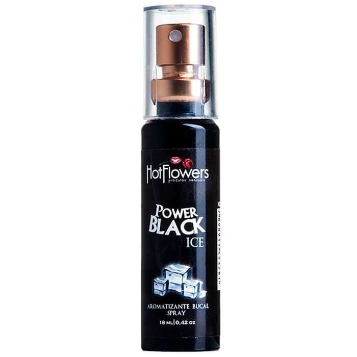 Aromatizante Power Black  Ice Spray 18ml Hot Flowers