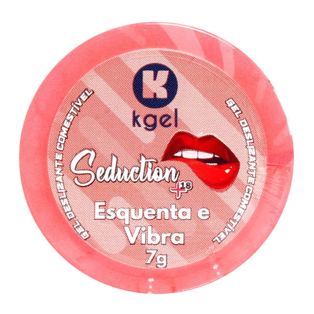 Seduction Esquenta E Vibra Gel Deslizante Beijável 7g Kgel Litoral Sex Shop 5081