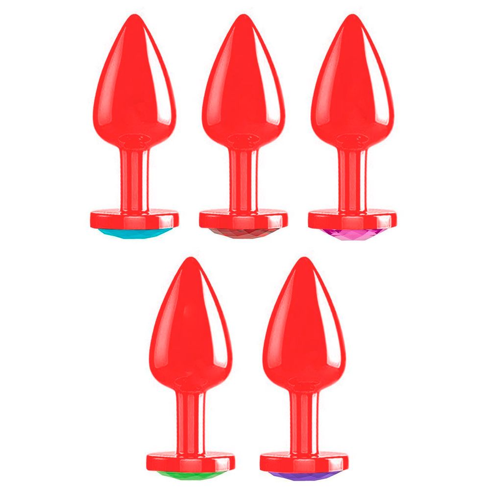 Plug Anal Diamond Colors Vermelho Delicious