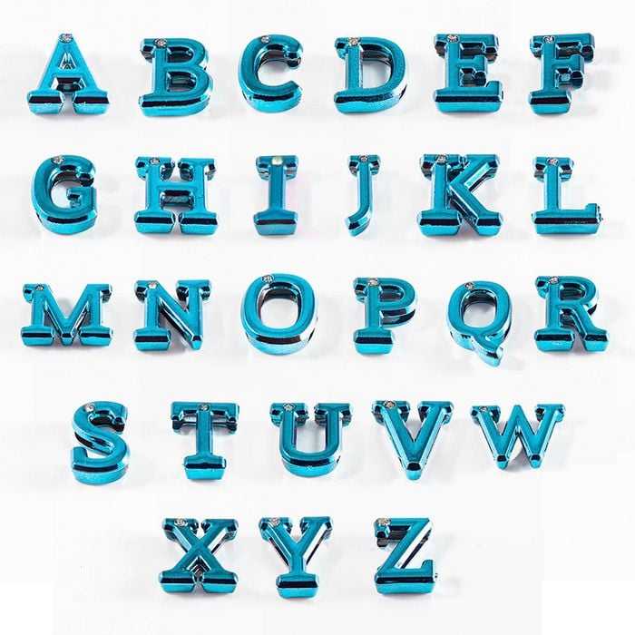Letras Para Personalizar Em Plástico Abs Azul Hard