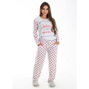 Pijama Feminino Inverno Estampado Calça Com Bolso Mabrumar