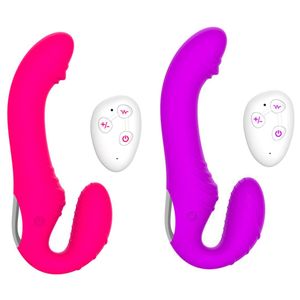 Penetrador Strapless 10 Modos De Vibração Com Plug Vaginal Nv Toys