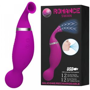 Estimulador Com Sucção E 12 Vibração Romance Swan