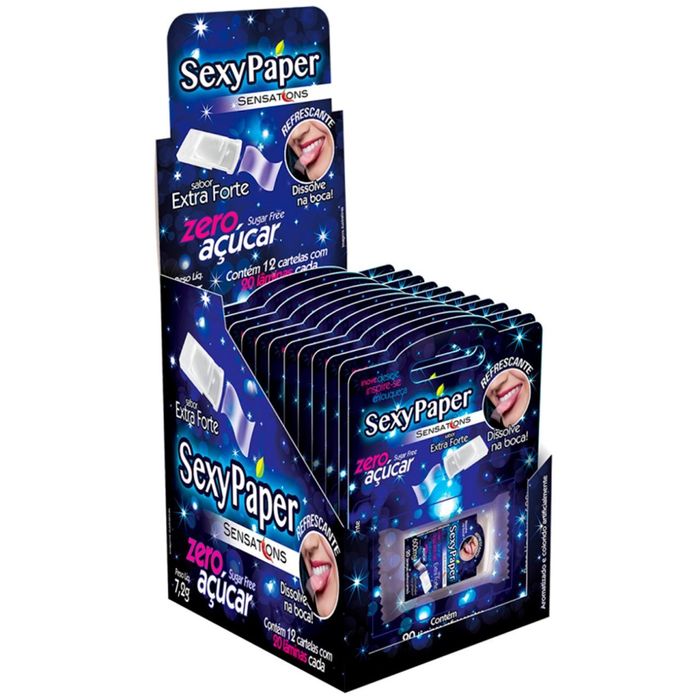 Pack Sexy Paper Lâmina Oral Extra Forte 12 Unidades
