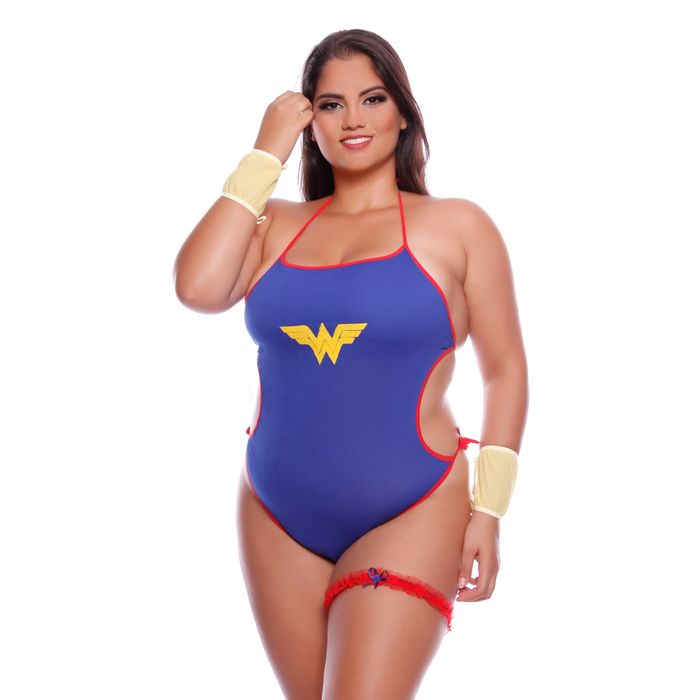 Fantasia Mulher Maravilha Plus Size Body Mil Toques