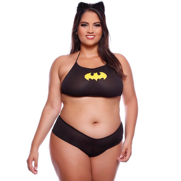 Fantasia Plus Size Bat Girl  Mil Toques
