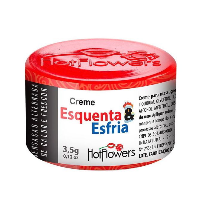 Esquenta E Esfria Creme Excitante 3,5g Hot Flowers