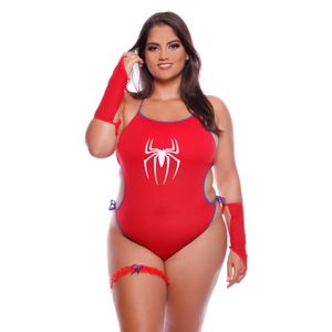 Fantasia Plus Size Body Mulher Aranha Mil Toques