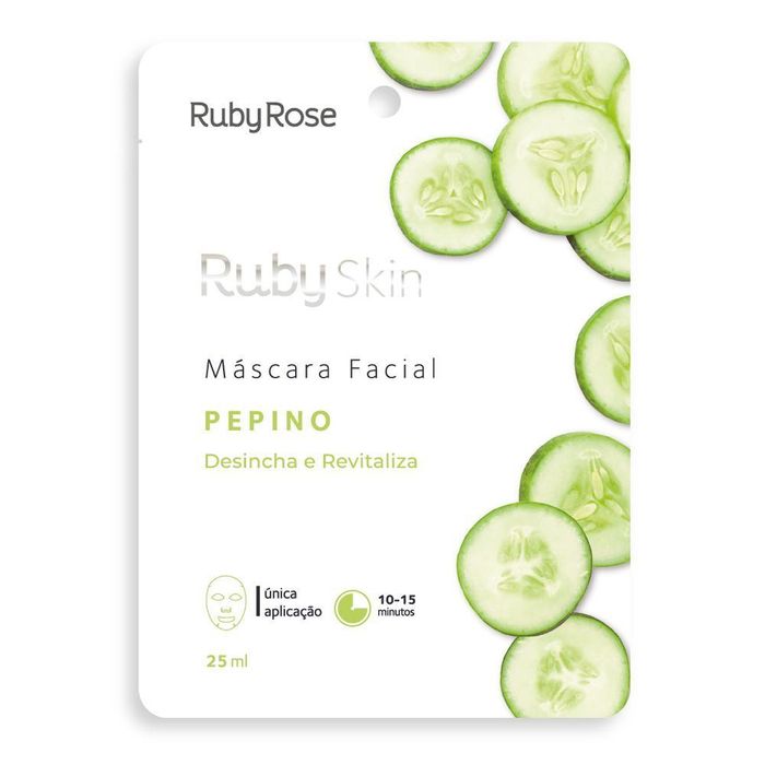 Máscara Facial Pepino Para Skin Care Ruby Rose