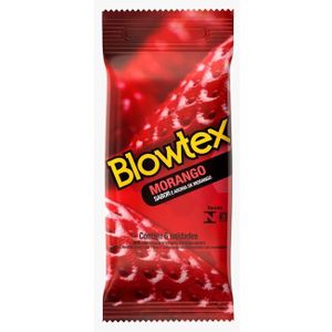 Preservativo Aromatizado De Morango 6 Unidades Blowtex