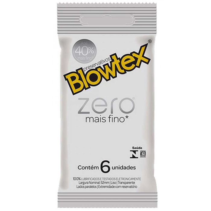 Preservativo Zero Mais Fino 6 Unidades Blowtex