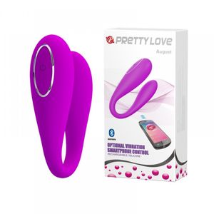 Vibrador De Casal Com 12 Modos De Vibração Controlado Via Bluetooth Pretty Love