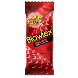 Preservativo Morango Leve 12 Pague 10 Blowtex
