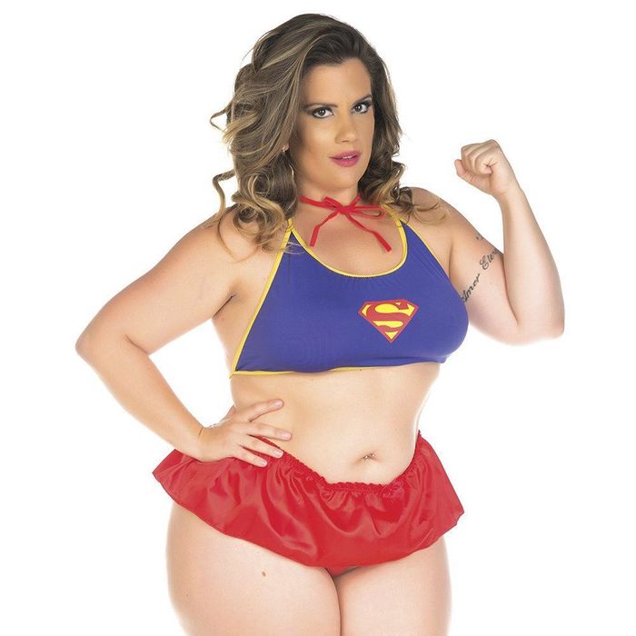 Mini Fantasia Plus Supergirl Pimenta Sexy