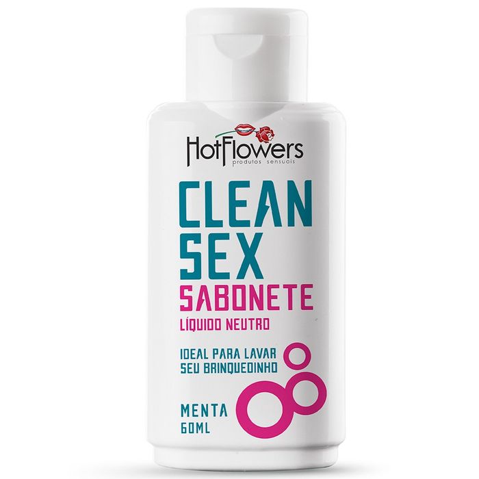 Clean Sex Sabonete Liquido Menta 60ml Hot Flowers