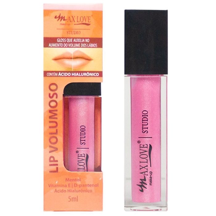 Gloss Lip Volumoso Cintilante Com ácido Hialurônico 4ml Max Love