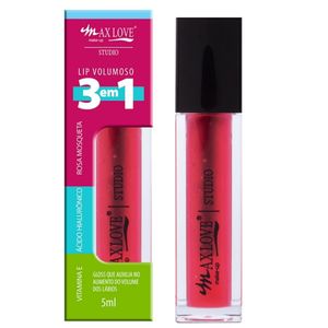 Lip Volumoso Translúcido 3  Em 1 Gloss 5ml Max Love