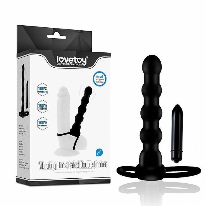 Plug Anal Vibrating Rock Balled Double Prober Lovetoy