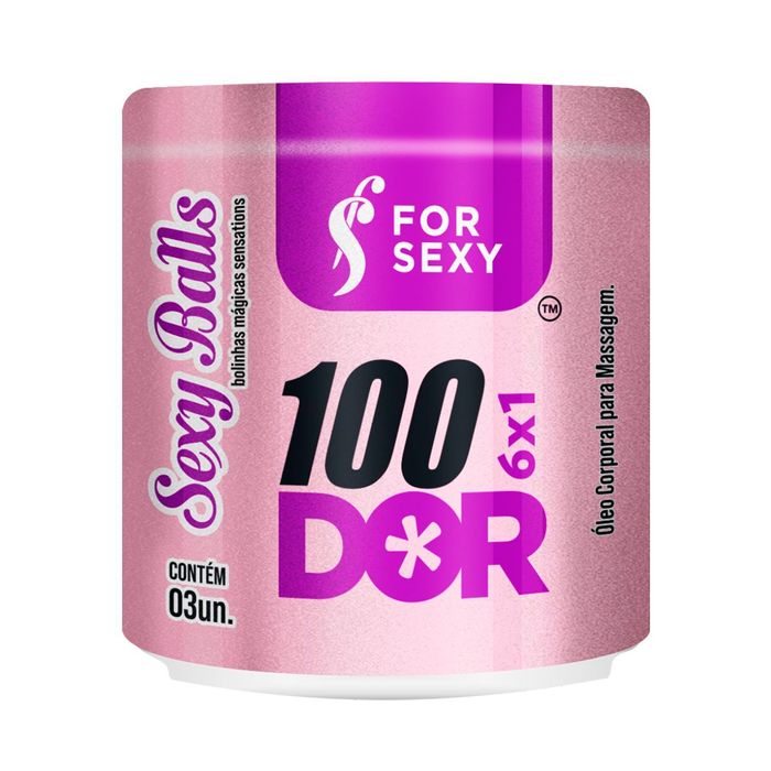 100dor Sexy Balls Dessensibilizante Bolinha 3uni Forsexy