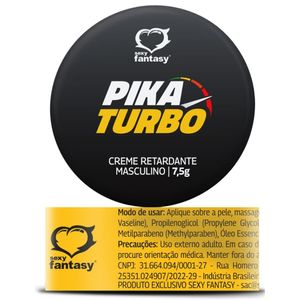 Pika Turbo Creme Retardante Masculino 7,5g Sexy Fantasy