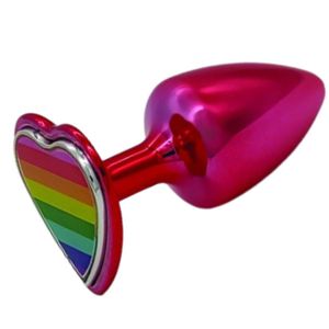 Plug Anal Pride Colors Coração Hard