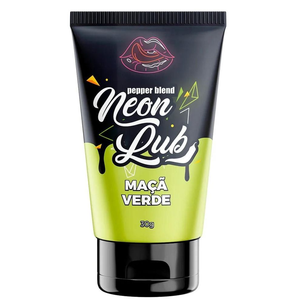 Neon Lub Gel Lubrificante Comestível 30g Brilha Na Luz Negra Pepper Blend Litoral Sex Shop 5055