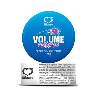Volume Máximo Creme Sensiblizante 7,5g Sexy Fantasy