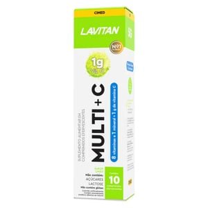 Lavitan Multi C Limão Suplemento Alimentar 10 Comprimidos Efervescentes 5g Cimed