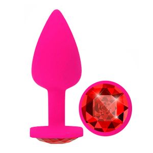 Plug Anal Diamond Colors Aveludado Pink Delicious