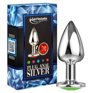 Plug Anal Silver Pedra Cristal La Pimienta