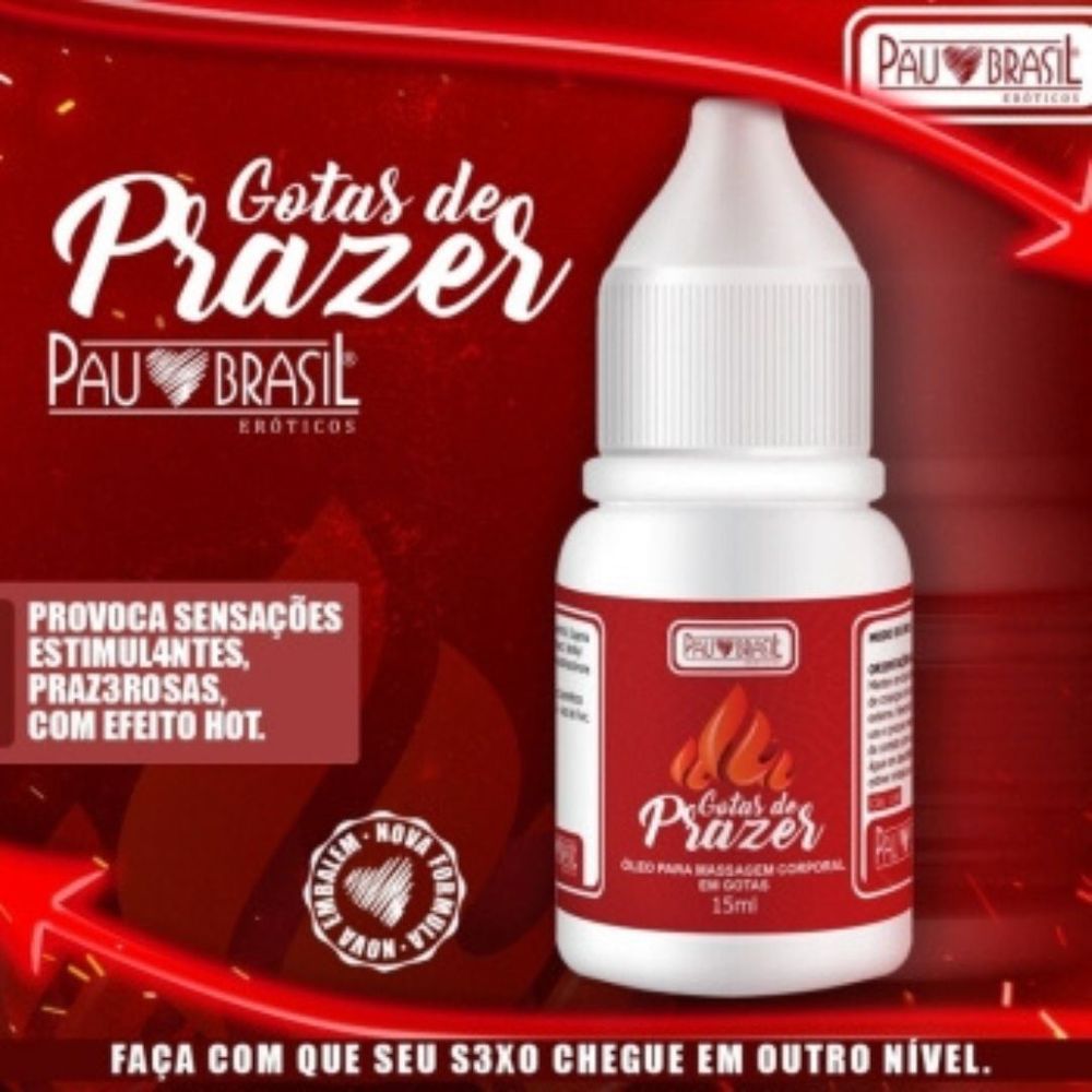 Gotas De Prazer Excitante Unissex 15ml Pau Brasil Litoral Sex Shop 4698