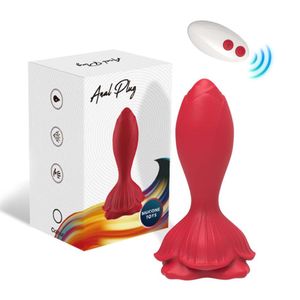 Plug Anal Rosebud 9 Modos De Vibração Com Controle Remoto Vibe Toys