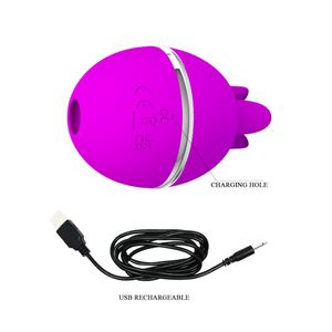 Vibrador Gemini Ball Com Língua 7 Modos De Pulsação Pretty Love