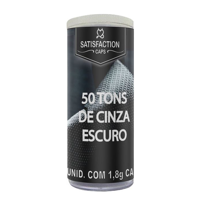 50 Tons De Cinza Escuro Bolinha Com óleo De Massagem 04 Unidades Satisfaction Caps