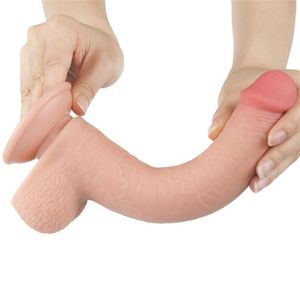 Pênis Realístico Flexível Com Pele Deslizante Escroto E Ventosa 22 X 3,7cm Vibe Toys