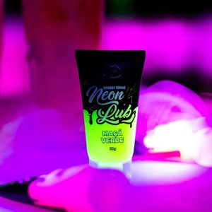 Neon Lub Gel Lubrificante Comestível 30g Brilha Na Luz Negra Pepper Blend